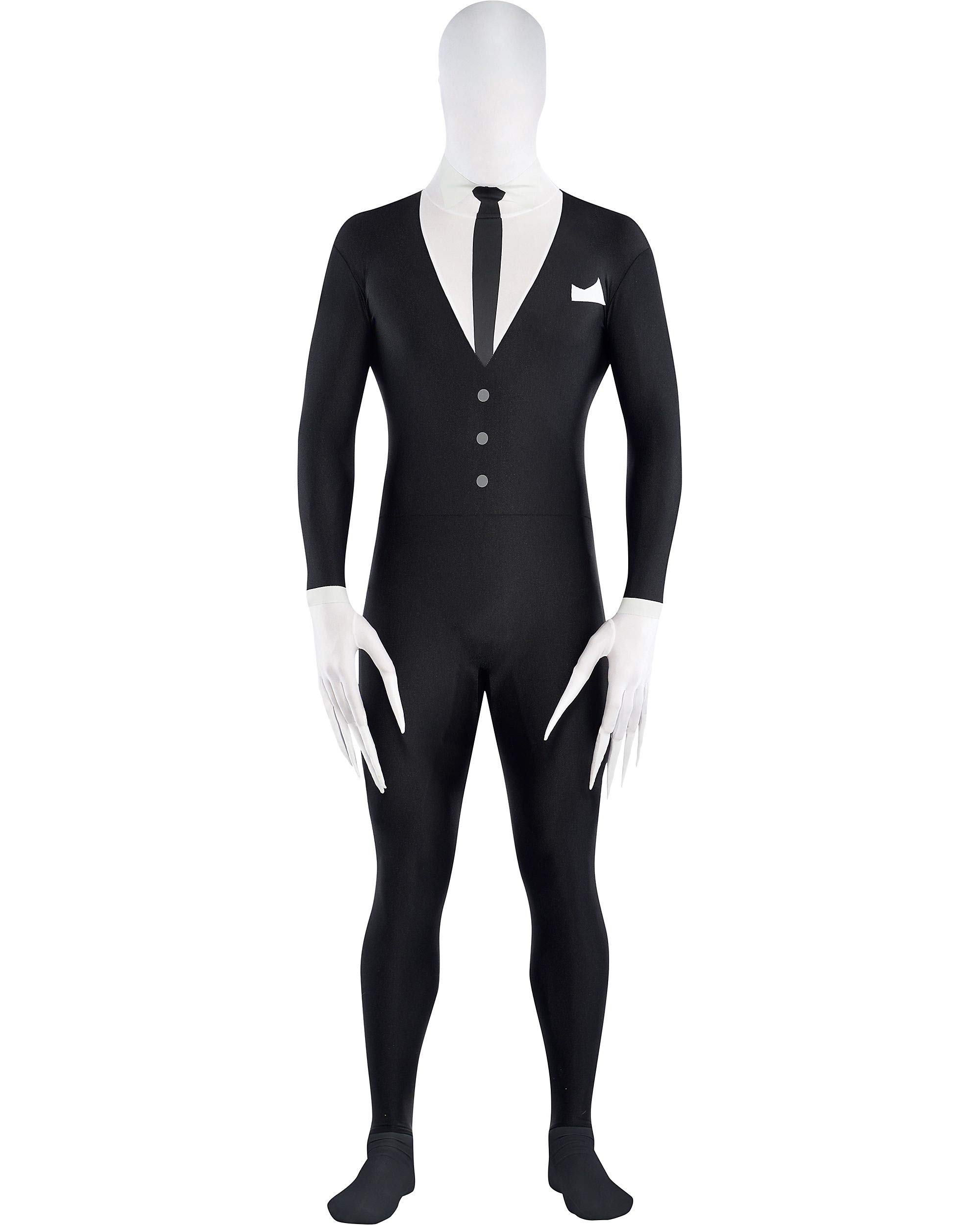 amscan (PKT) (844470-55) Adult Mens Slender Man Partysuit Costume (Medium)