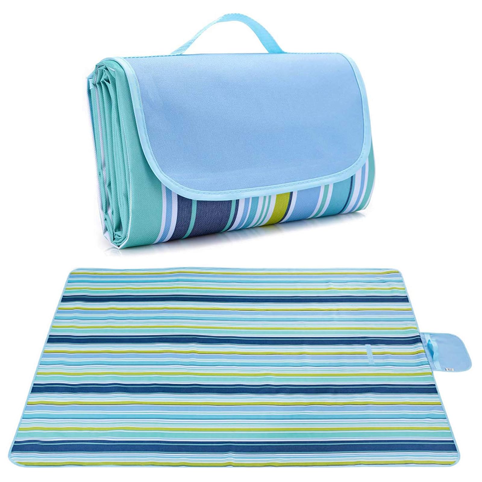 WAIZHIUA 200x200cm Picnic Blanket Large Outdoor Picnic Mat Waterproof Beach Mat Beach Blanket Portable Foldable Picnic Rug for Beach Park Camping Hiking Family Concerts