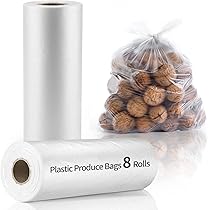 Food Bag Ryhampaper Plastic Produce Bags, 12" X 20", Food Storage Bags, 350 Bags Per Roll 1 Roll Plastic Bag - Foto 8