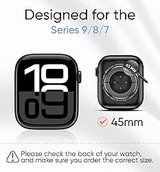 MAGIC JOHN 2 Pack for Apple Watch Series 9/8/7 45MM