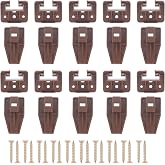 10 Sets Drawer Track Guide and Glides, Plastic Replacement Part Guides | Plastic drawer replacement guides come with screws, easy installation for dressers, nightstands and cabinet drawers