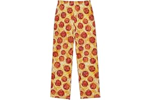 IHCVHQX Boys Pajama Pants Pizza Pepperoni Pattern Soft Pajama Sleep Pant Long Pj Bottoms XL