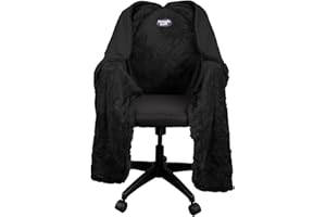 M PAIN MANAGEMENT TECHNOLOGIES The Original Office Chair Blanket by SnuggleBack; Cozy Comfy Office Desk Chair Wrap Attaches for Convenient Heat and Hands-Free. Stay Warm In The Winter or Summer. Sherpa Fur Lining