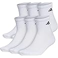 adidas Men's Athletic Cushioned Quarter Socks with Arch Compression (6 Pairs)