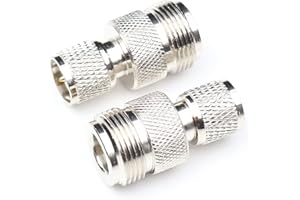 ANHAN N Female to Mini UHF Male Connectors,Mini UHF to N type adapters N Type coaxial Connector RF Coax Adapter 2Packs