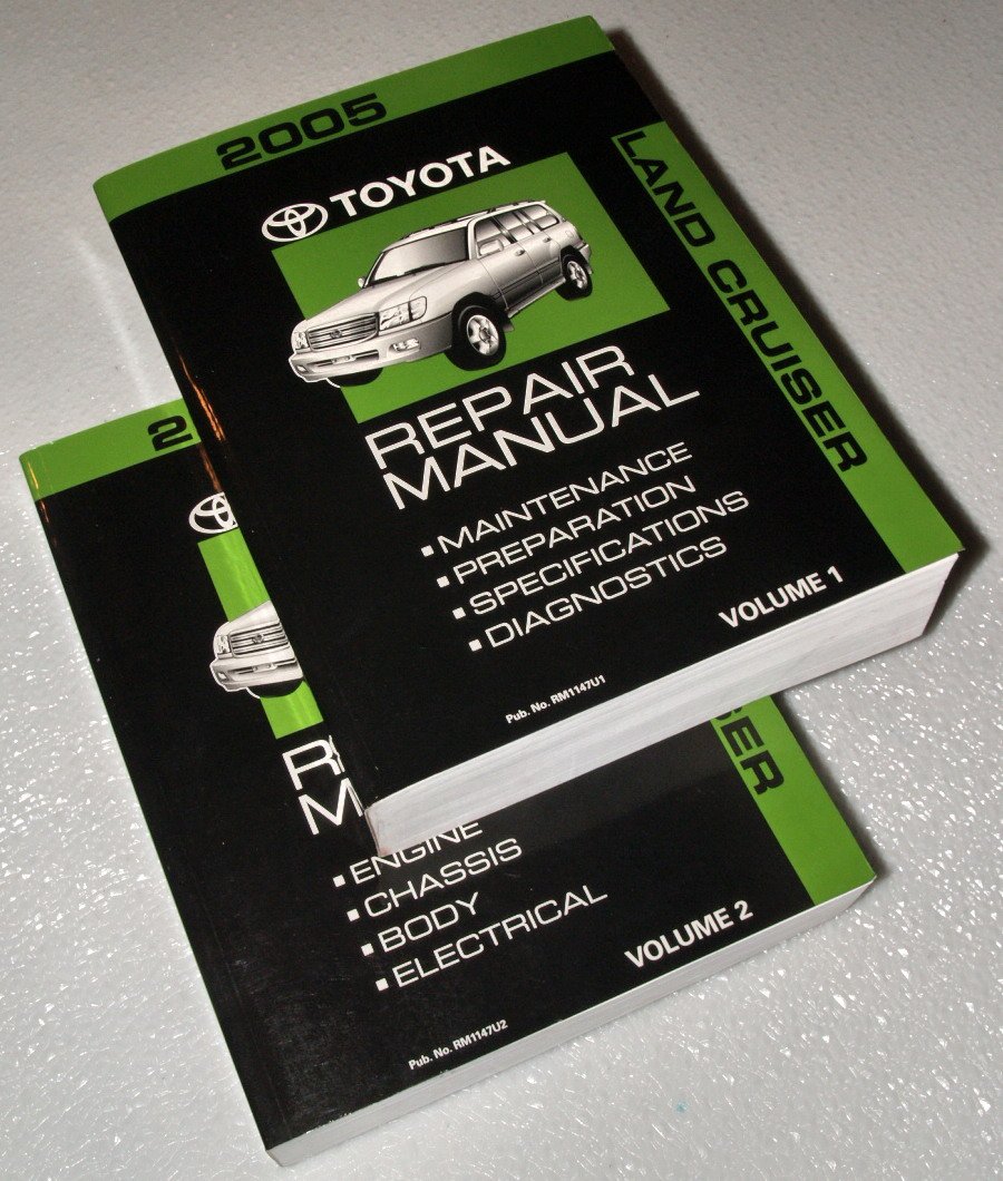 2005 Toyota Land Cruiser Repair Manuals (UZJ100 Series, 2 Volume Set)  Paperback – 2004