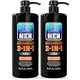 Dead Sea Collection Mens Body Wash 3 in 1 – Citrus Body Wash for Men – Shower Gel – Shampoo – Shower Soap for Face and Hair – Pack of 2 Bottles (33.8 Fl. Oz. Each)