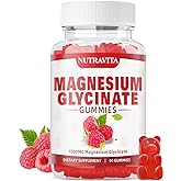 Magnesium Glycinate Gummies 1000mg with Magnesium L - Threonate,Chelated Magnesium Potassium Complex Supplement with VitD, B6, CoQ10, Calcium,Supports for Memory, Calm, Mood - 90 Gummies