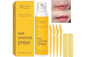 QUEWEL Hair-Identifier-Spray-for-Face-Shaving, 150ML-Skin Care Hair-Identifier-Spray, Women Dermaplaning Tool for Face Skin Body Hair-Identifying-Spray for Dermaplaning, Suitable for All Skin Types