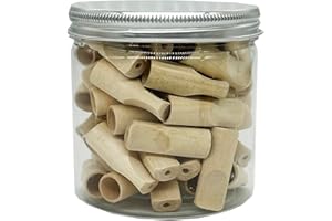 CALIGARS Preroller - Wood Tips- 10.5mm, 12.5mm, 16.5mm (Natural Wood Tips) (12.5mm- 60 Pack)