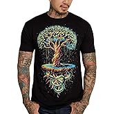 INTO THE AM Graphic Tees for Men S - 4XL Premium Short Sleeve Colorful T-Shirts Trippy Space Designs