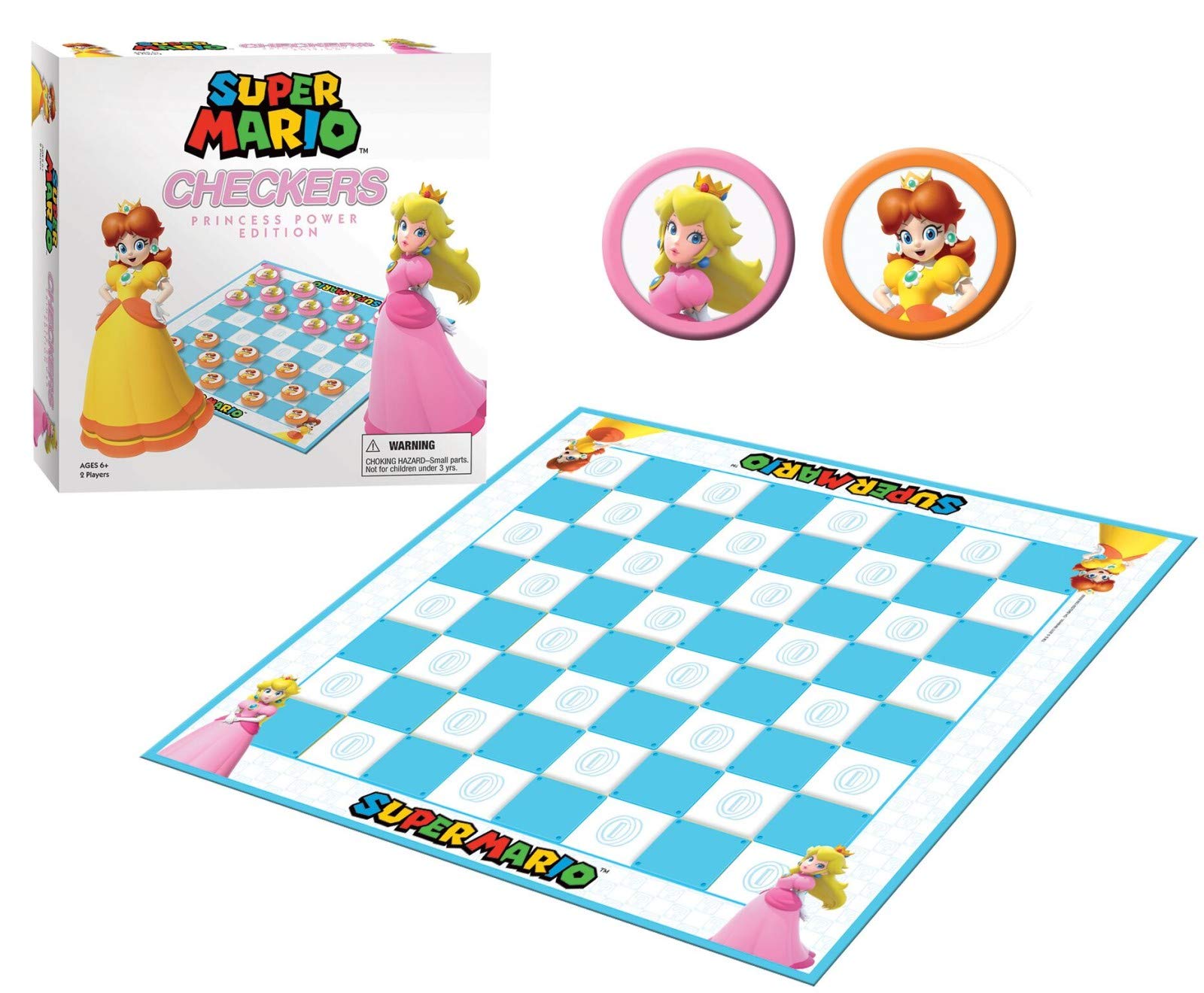USAopoly Super Mario Board Game Checkers Princess Power Giochi Tavolo Accessori