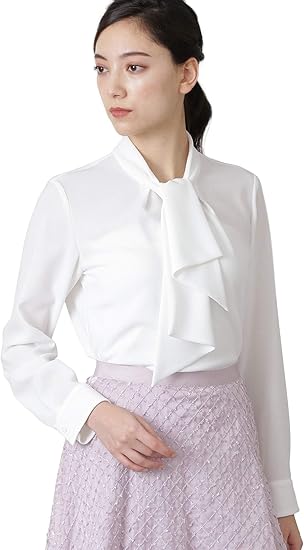 Amazon エポカ Epoca ボウタイ ブラウス 40 ホワイト シャツ ブラウス 通販