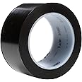 3M Vinyl Tape 471, 2 in x 36 yd, Black, 1 Roll, Paint Alternative for Floor Marking, Social Distancing, Color Coding, Safety Marking