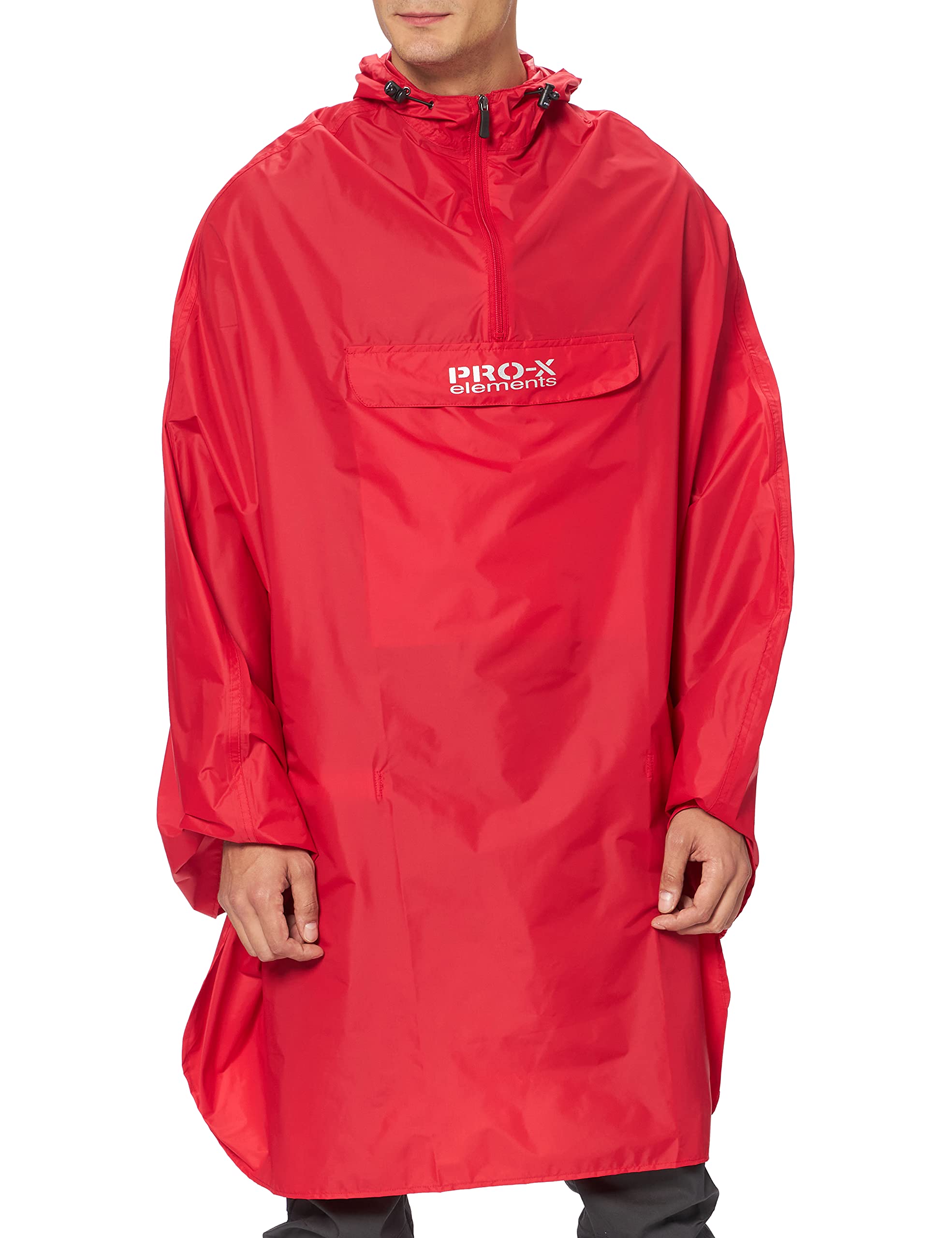 PRO-X elements Unisex Paso Poncho, unisex_adult, Poncho, 3043, red, M-L