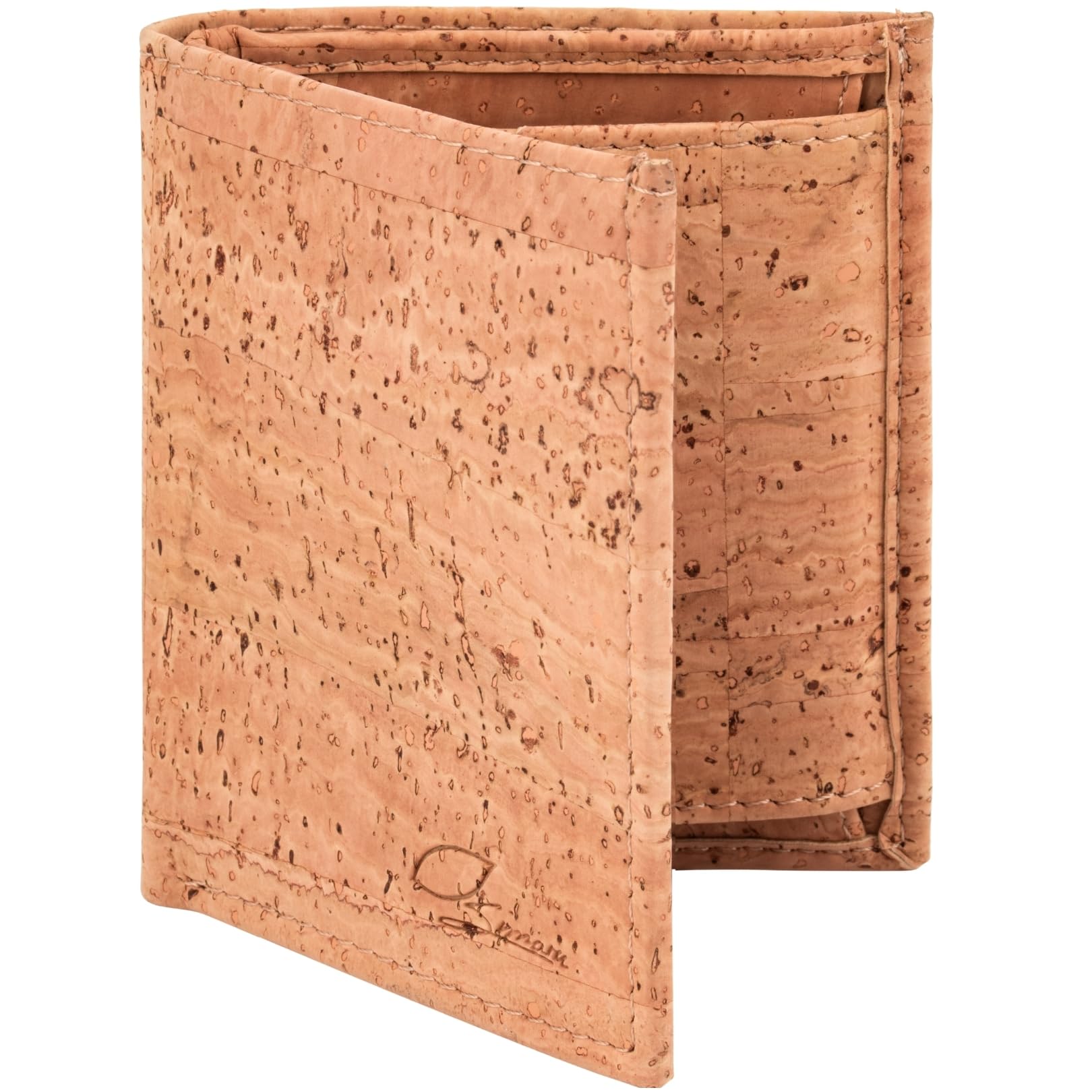 Simaru Compact wallet, purse, purse, vegan, made of cork, beige, Minimalist