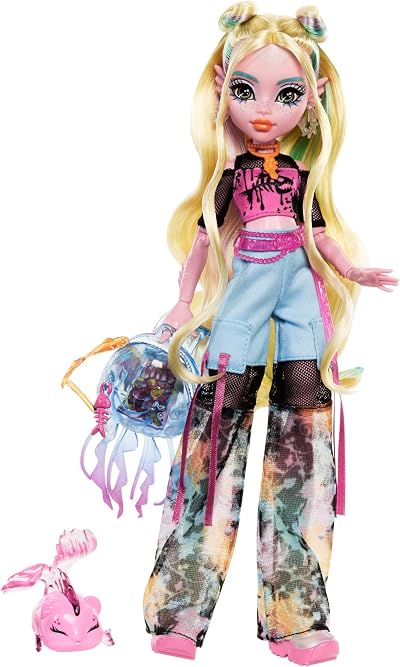 Monster High Lagoona Blue Doll Mesh Tee Cargo Pants Neptuna Access.