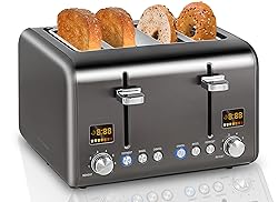 SEEDEEM 4 Slice Stainless Toaster with LCD