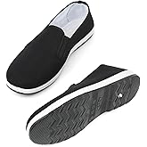 Chinese Tai Chi Kung Fu Shoes - Traditional Canvas Martial Arts, Black Rubber Sole