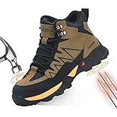 TAERDUN Steel Toe Work Boots for Men Safety Boots for Men with Slip Resistant, Comfortable Work Shoes for Construction, Industrial, and Outdoor Use,Botas DeTrabajo Para Hombre,T423 