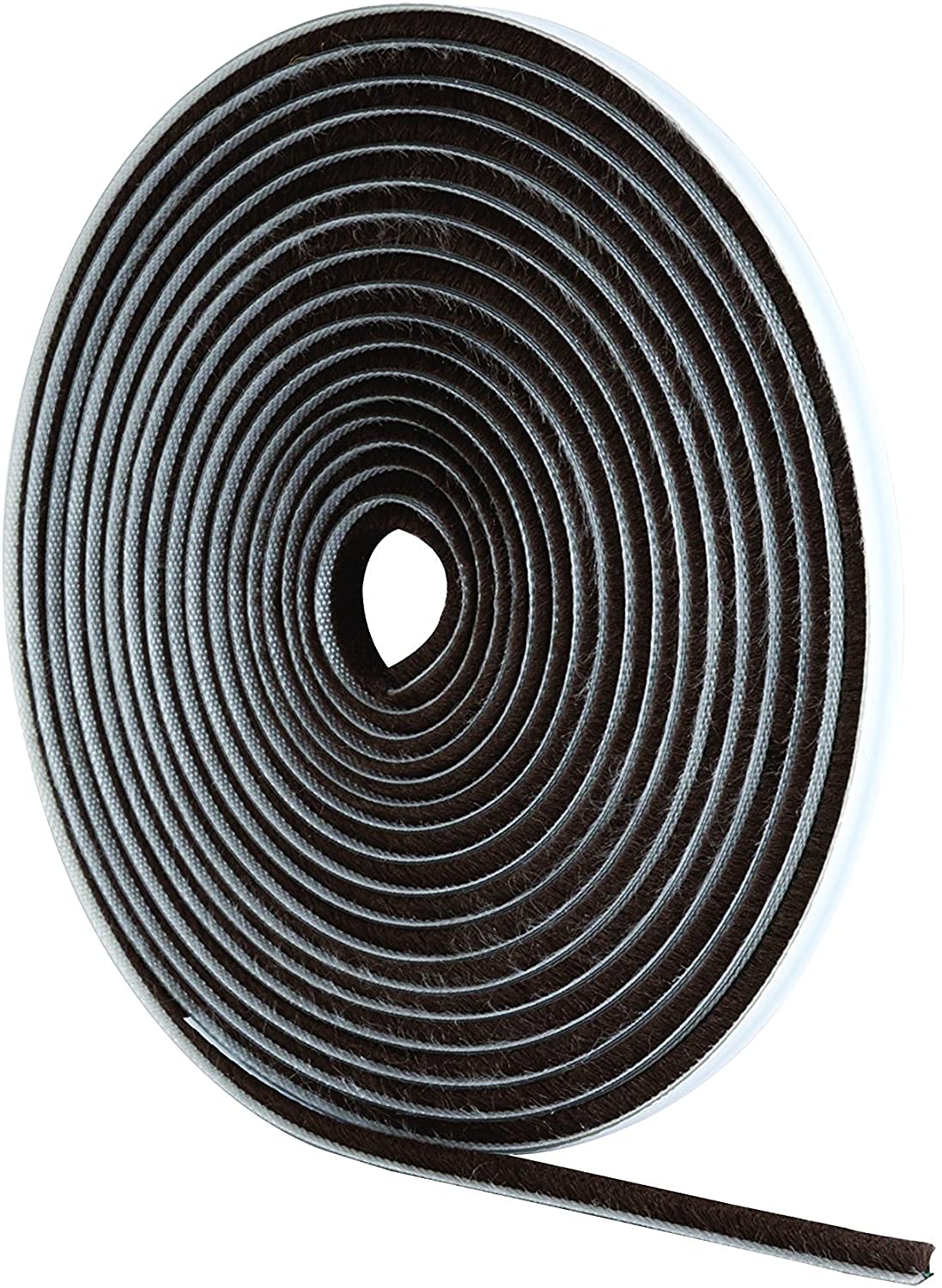 Merriway BH04943 StormSeal Door & Window Brush Pile Waterproof Dust & Draught Excluder Strip, Self Adhesive 5mm Thickness x 5 Metres (13/64 inch x 16.25ft) - Grey