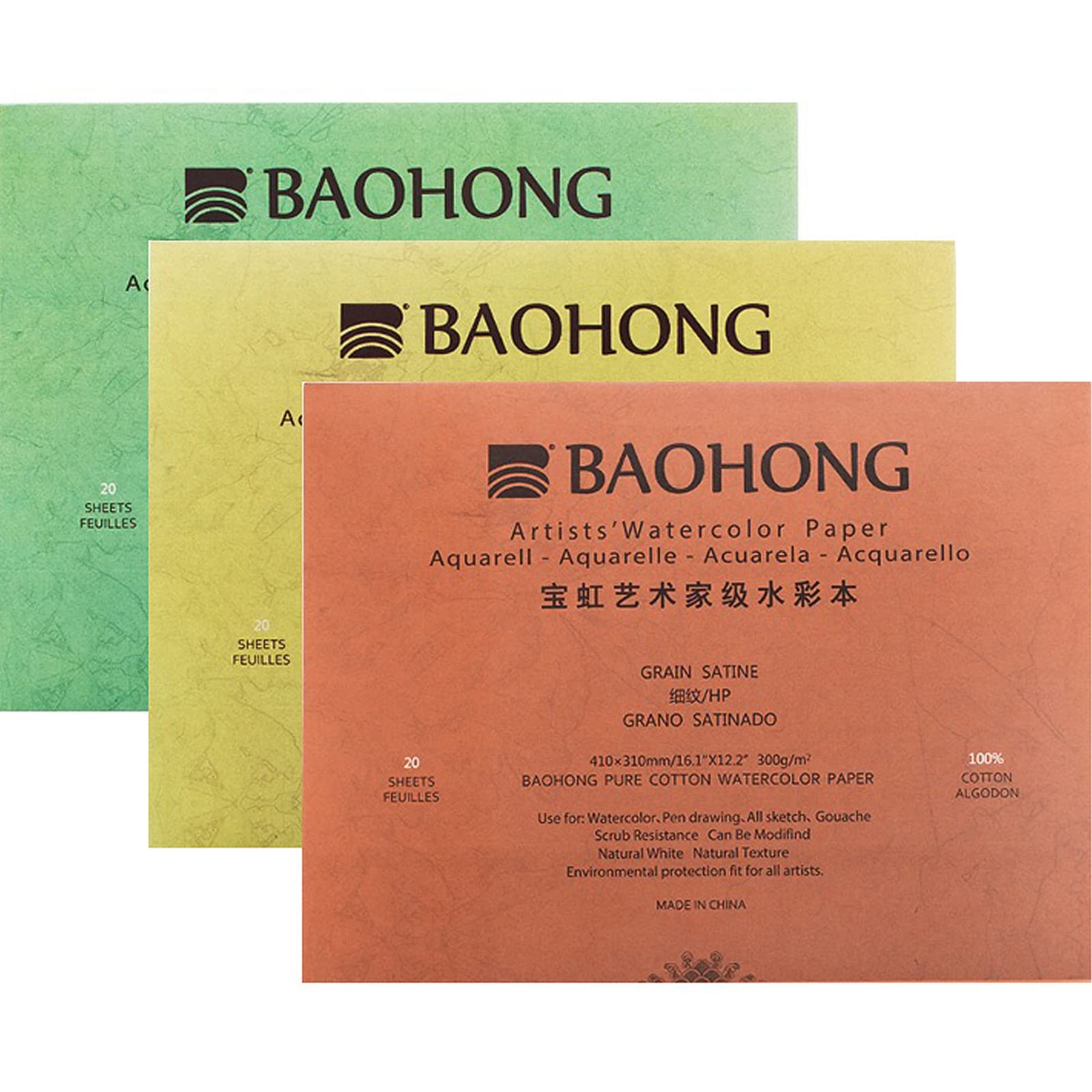 Mua Baohong Artistgrade Watercolor Paper Blocks, 10.6 oz (300 g), 20