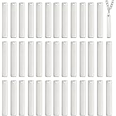 UNICRAFTALE 100Pcs Stamping Blank Tag Charms - Stainless Steel Rectangle Pendants 32x5x1mm for Jewelry Making