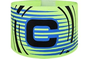 FUNAUPGO Sports Captain C Arm Band, Unisex Elastic Soccer Captain Armband Adjustable Outdoor Football Player Captain's ArmBands for Youth and Adult