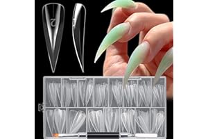 Furtherpretty Cat Claw Nail Forms Kit, 150 PCS Long Claw Dual Forms for Polygel, Reusable Eagle Claw Nail Extension Molds with Nail Brush, Halloween Stiletto Nail Tips for Professional Manicure Salon