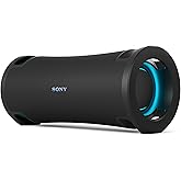 Sony ULT Field 7 Wireless Bluetooth Party Speaker, IP67 Waterproof, Powerful Bass, 30h Battery, Karaoke, Comfortable Handle, and Colorful Lights (SRSULT70), Black