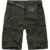 Toomett Mens Hiking Cargo Shorts Quick Dry Lightweight Travel Fishing Camping Golf Shorts with Multi Pockets