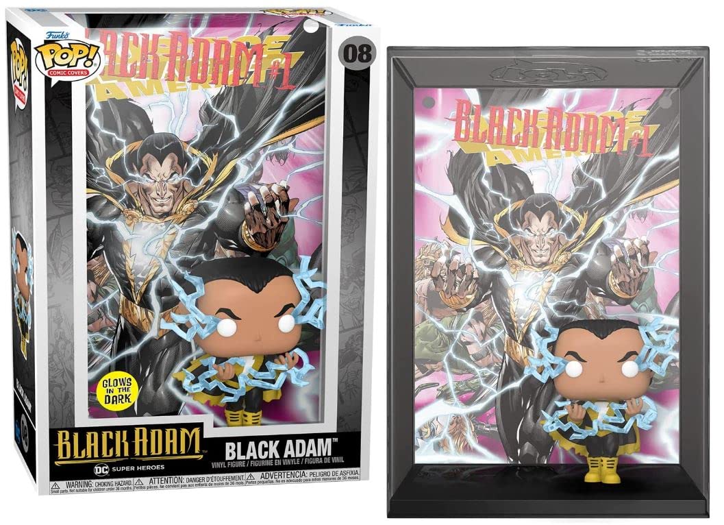Funko Pop! Comic Cover: DC - Black Adam - Glow In the Dark - DC Comics - Collectable Vinyl Figure - Gift Idea - Official Merchandise - Toys for Kids & Adults - Comic Books Fans