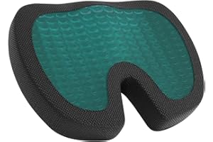 Amazon Basics Comfortable Seat Cushion for Office Chairs, Gel Enhanced Memory Foam, Black