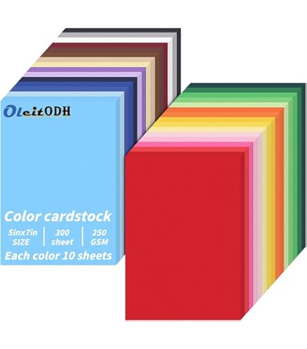 thumbnail image 2 of PA Paper Accents Rainbow Cardstock Pack - 250 Sheets 5x7 65lb Colored Paper For Crafts 2 of 10