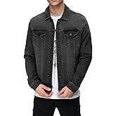 FASHIONSPARK Men’s Rugged Wear Button Down Denim Jacket Fashion, Classic Long Sleeve Jean Jacket