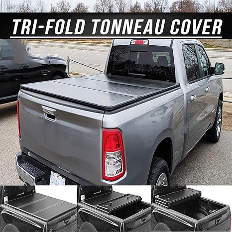 Mago Tri Fold Black 5 8 Feet Hard Truck Bed Tonneau Cover Applicable Toyota Tundra Aluminum Honeycomb Panel 170cm 175cm Amazon Co Uk Sports Outdoors