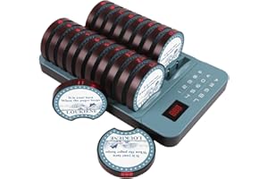 LOUKIENE Restaurant Pager System, 20 Coaster Buzzers, Wireless Pagers and Beepers Guest Customer Queue Pagers for Food Truck Church Nursery Clinic Coffee Shop Bar