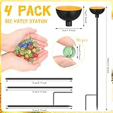 Lineshading Bee Watering Station 4 Pack Metal Garden Stakes Decor view 2