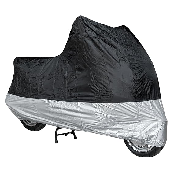 Motorrad Abdeckung Wasserdicht UV Schutz Garage Roller Silber Schwarz
