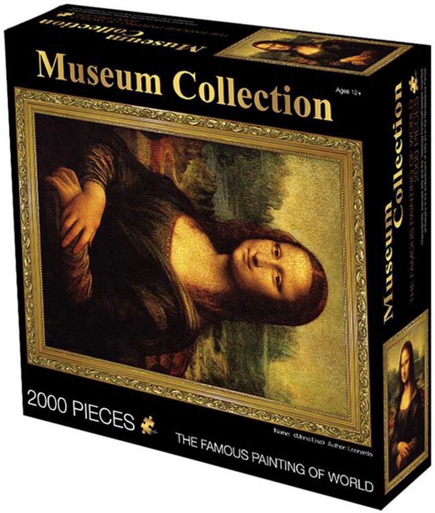 CHERRIESU Clementoni Museum Collection 2000 Piece Jigsaw Puzzle Mona Lisa for 8-13 Years Old Children Puzzle DIY Toys Modern Home Decor Wall Art