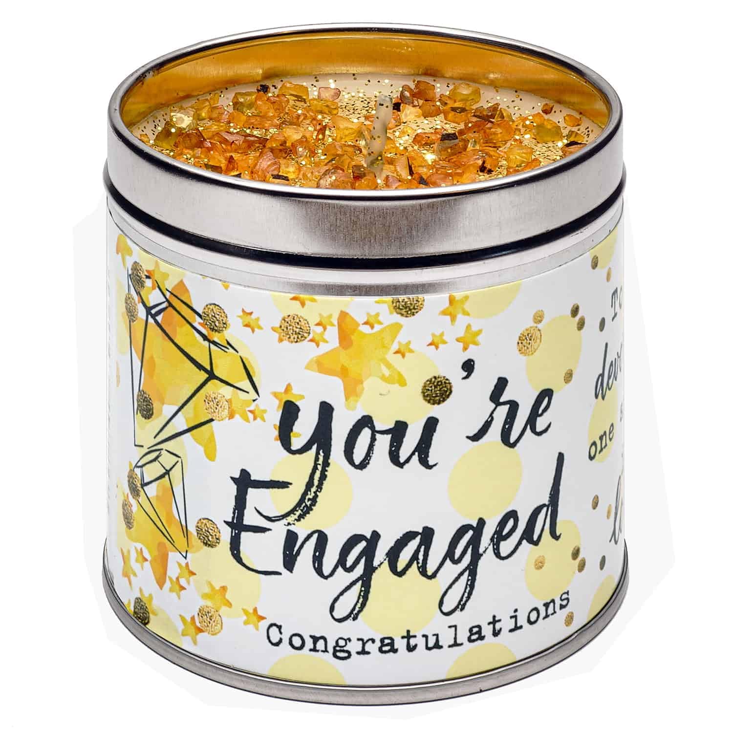 Best Kept Secrets You're Engaged Tin Candle