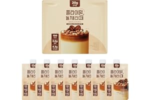 Flimeal Dolce Latte Protein Shake, 20g Protein, Low Sugar, Keto-Friendly Meal Replacement Shake, 1.59oz, 7packs, With Crunchy Protein Crisps