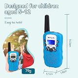 Retevis RT388 Kids Walkie Talkies Sky Blue 1 Pair Flashlight VOX 8 Channels view 3