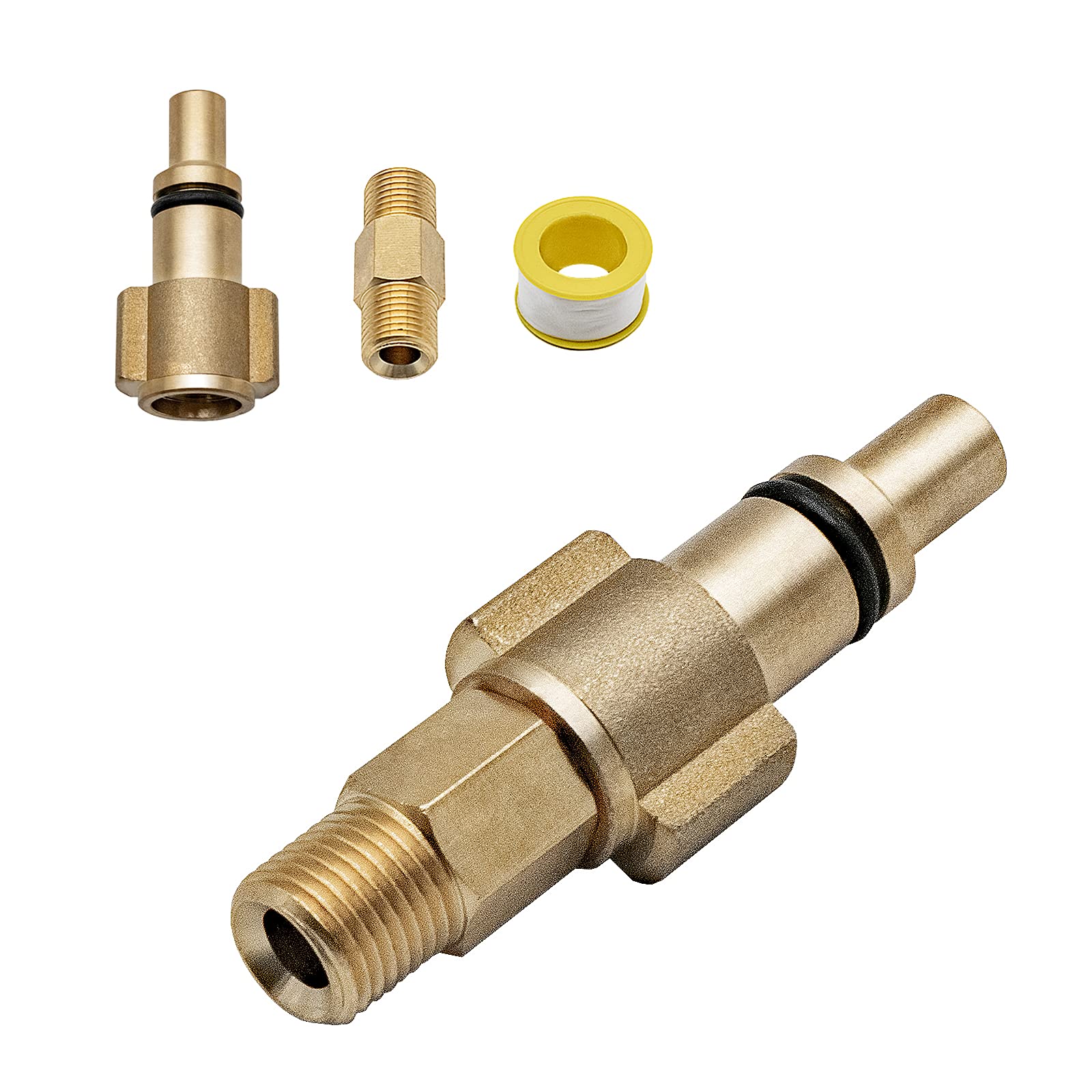 Fai Top Pressure Washer Male Thread Adapter and 1/4" Foam Cannon Adapter Snow Foam Lance Soap Bottle Adaptor Compatible with LAVOR