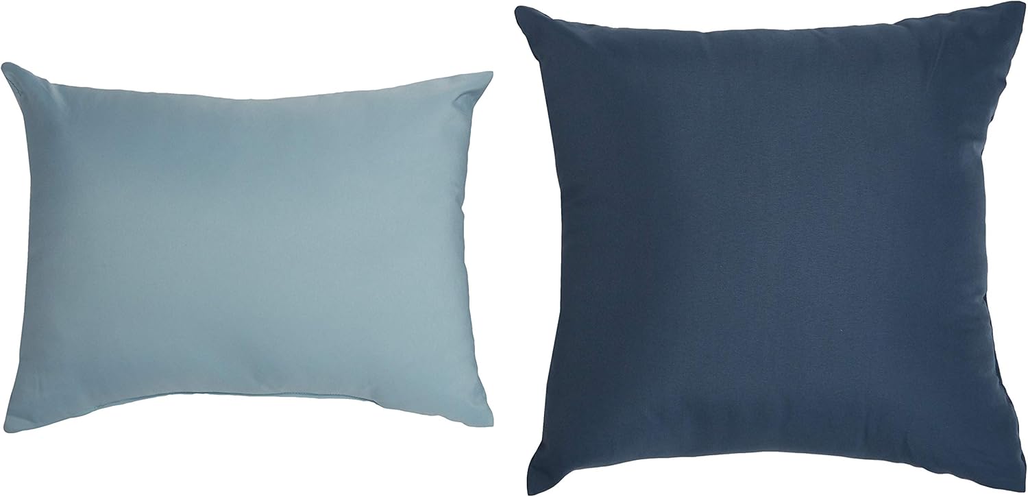 Basics 10-Piece Comforter Bedding Set, Full / Queen, Blue Watercolor Floral, Microfiber, Ultra-Soft: Home & Kitchen