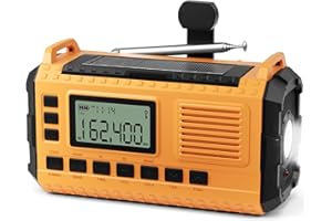 STTFAISHEN Emergency Weather Radio - AM/FM/NOAA Hand Crank Radio with 15W Fast Charge, 20000mAh Solar Power Bank, Multi-Function Flashlight & SOS Alarm for Indoor Outdoor Emergencies (Deep Green)
