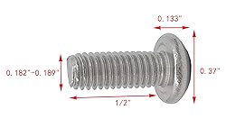 FixtureDisplays® 10-32 X 1/2" Stainless Pan Head
