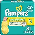 Pampers Baby Diapers - Swaddlers - Size 0, 31 Count, Ultra Absorbent Disposable Newborn Diaper