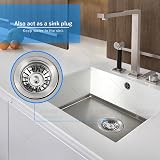Stainless Steel Sink Plug Strainer 78mm 2 Pack Zip 304 Rustproof Kitchen Drain view 4