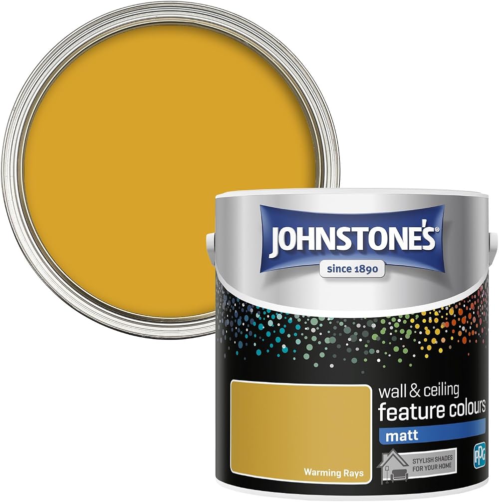 Johnstone's Feature Colours Paint Warming Rays Matt 2.5L 35m2 Coverage